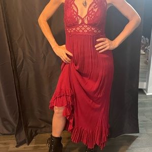 Beautiful Free People dress. Like new condition, adjustable straps, worn once.